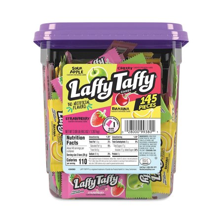NESTL Laffy Taffy, Assorted Flavors, 308 lb Tub, 145 Wrapped Pieces 788749